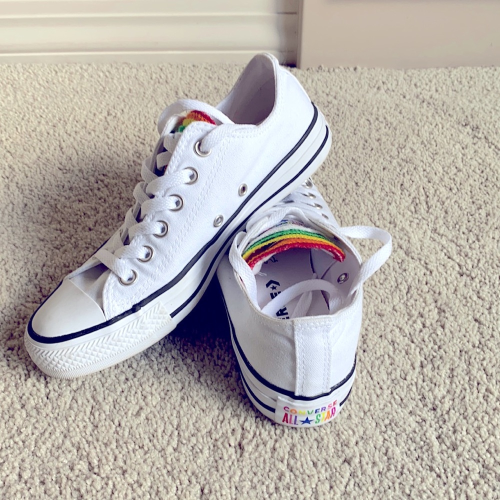 Converse All Star rainbow shoes. Women’s Size 7